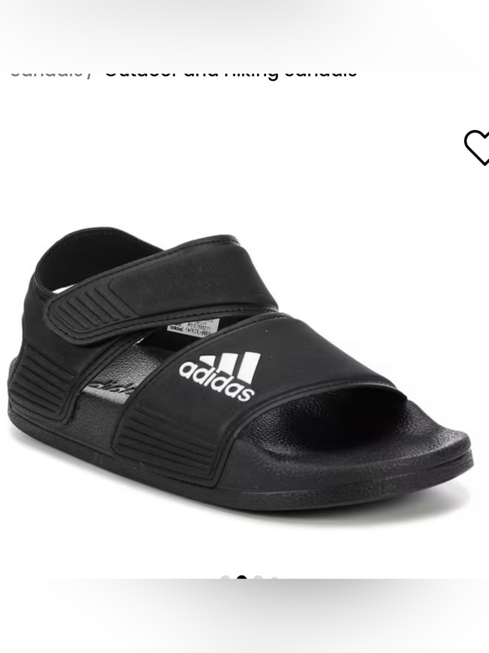 adidas Kids black Adilette Sandals